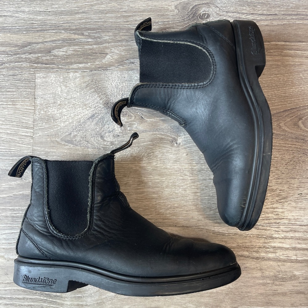 Blundstone Black Leather Chelsea Boots Ankle Pull On AU 4 US Women 7 063